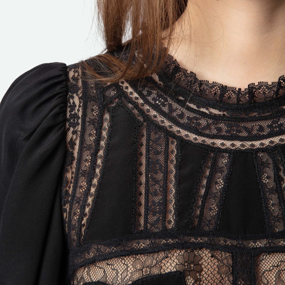 Zadig & Voltaire Thena Lace Blouse - Black