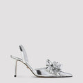 Le Cadeau Silver Wrapped Leather Pumps