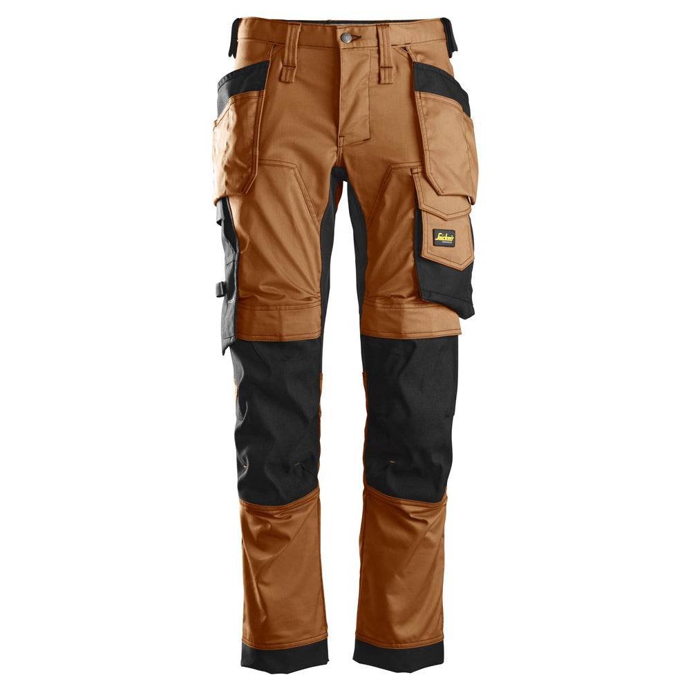 Snickers 6271 AllroundWork, Full Stretch Trousers Holster Pockets, Brown / 92 (31" Waist, 30" Leg)