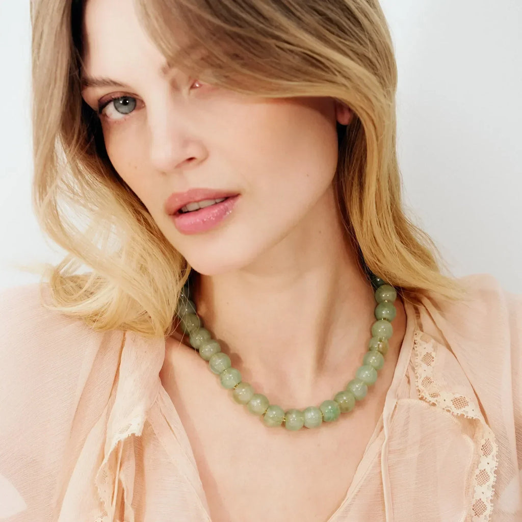 Vanessa Baroni Mini Beads Necklace in Jade