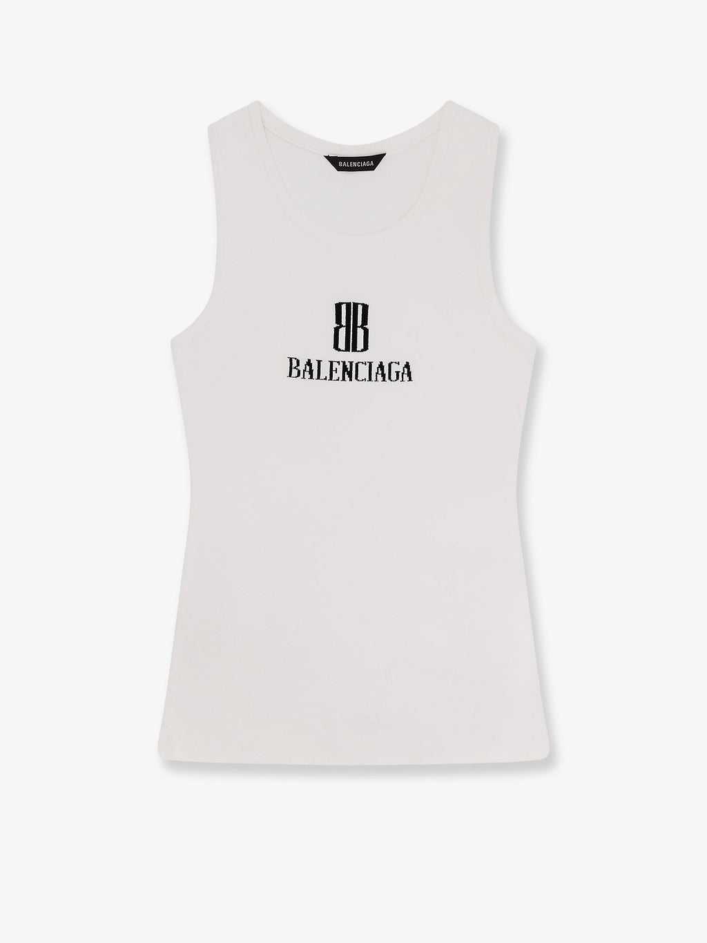 Ribbed viscose blend tank top