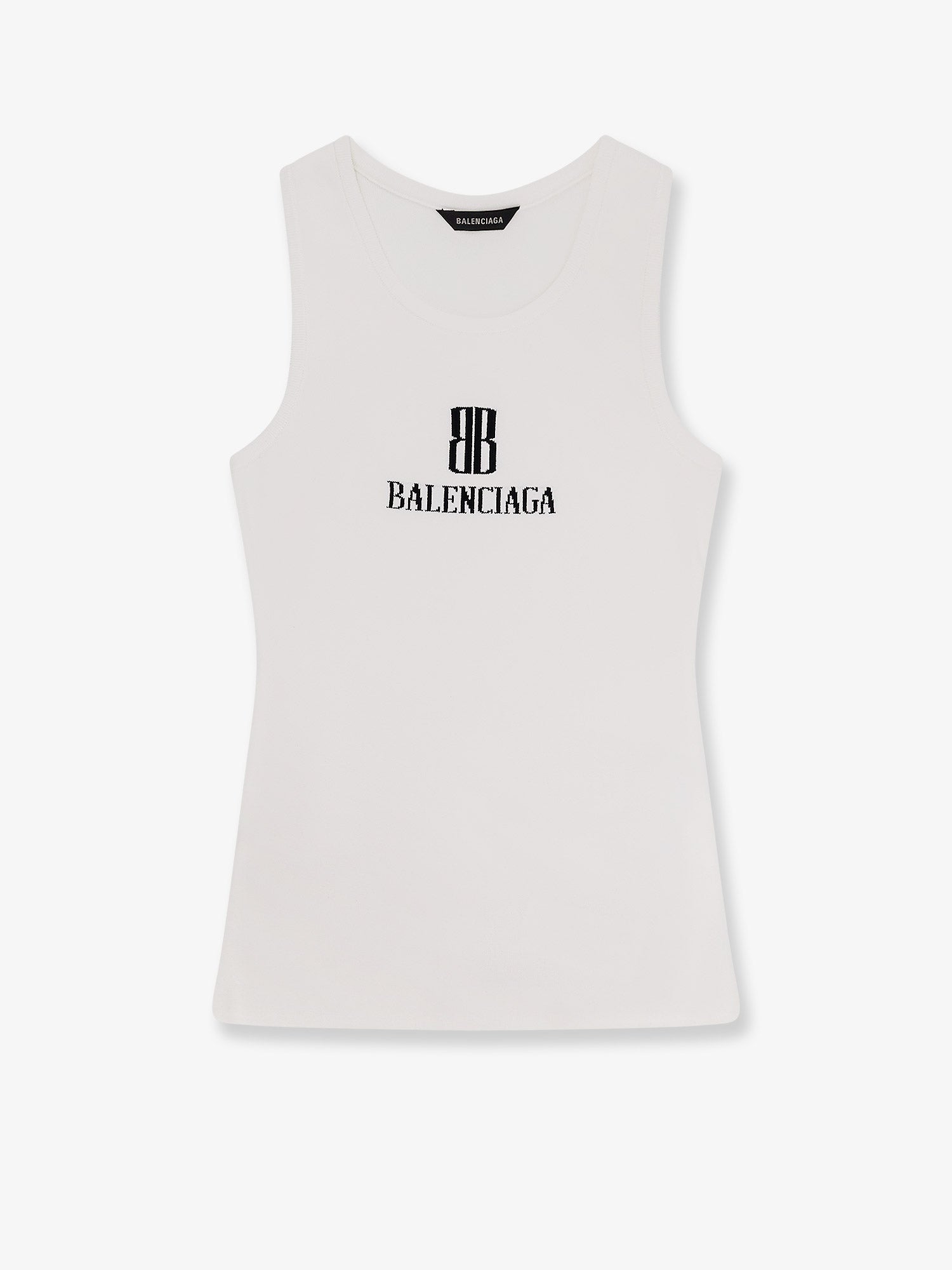 Ribbed viscose blend tank top