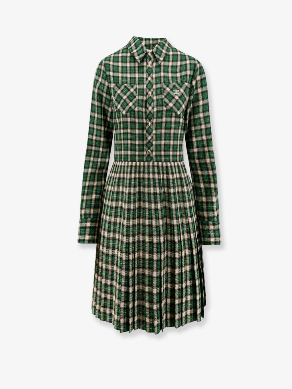 Tartan wool mini dress