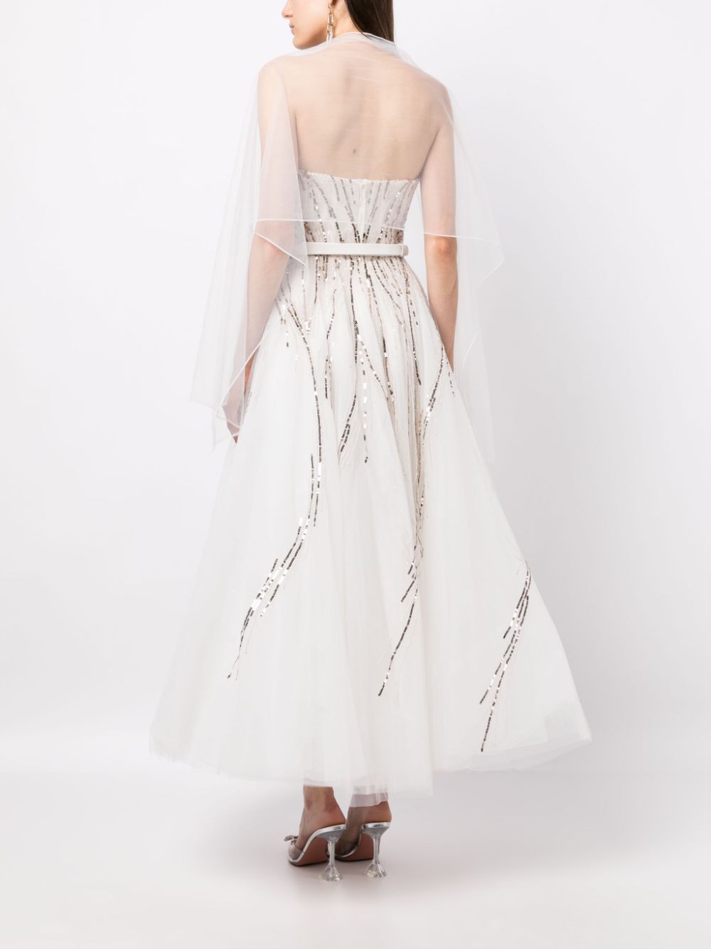 MIDI BEADED TULLE DRESS