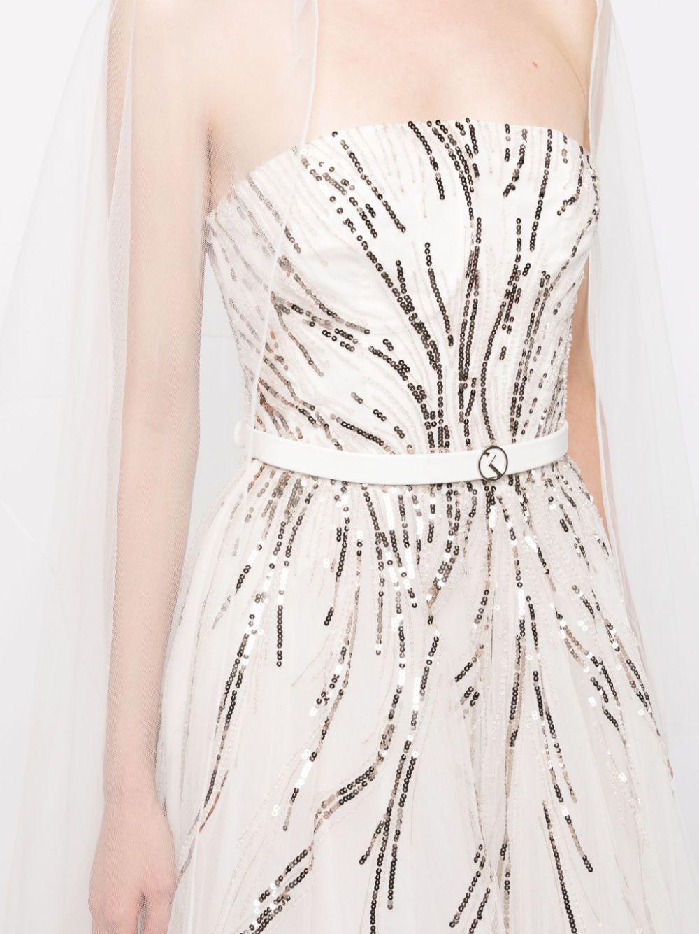MIDI BEADED TULLE DRESS