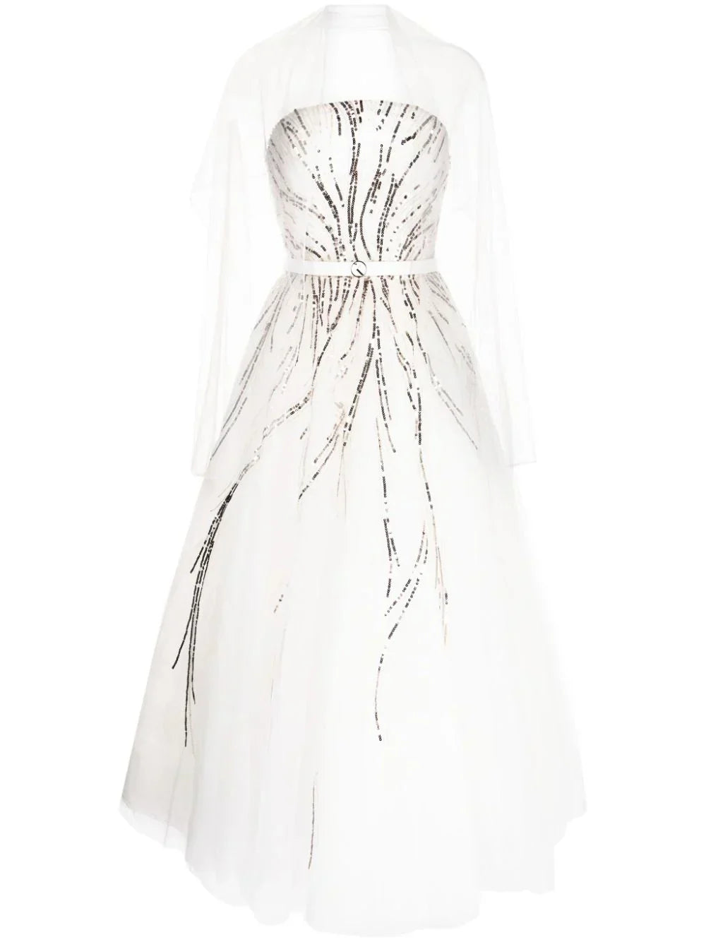 MIDI BEADED TULLE DRESS