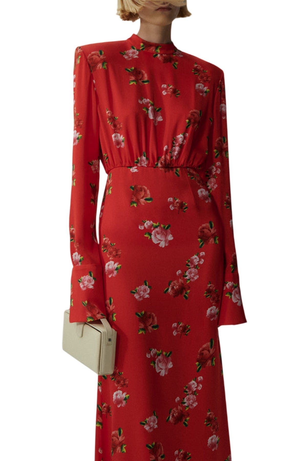 SILK ROUND NECK GOWN