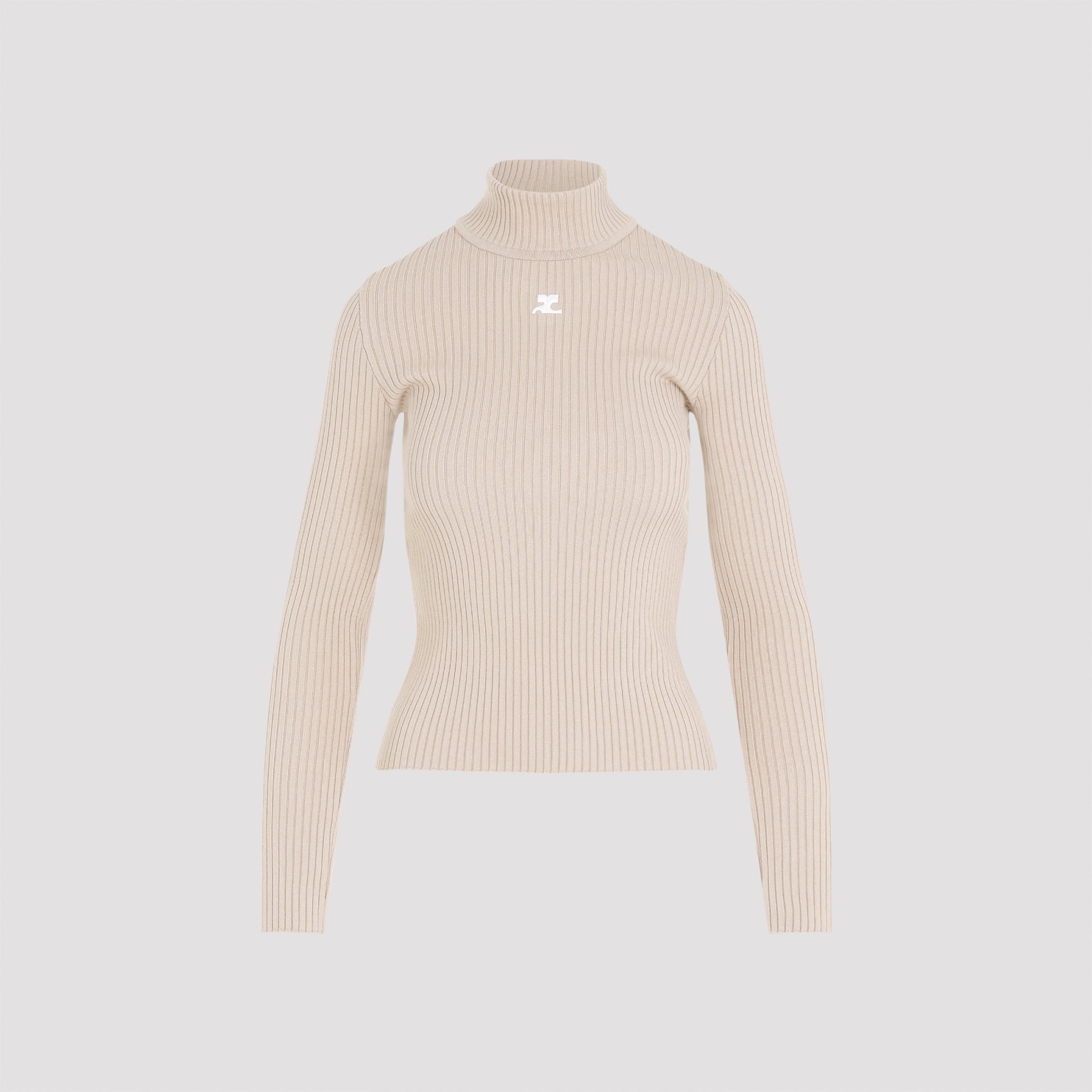 Courrèges Roll Neck Ribbed Jumper