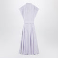 Lilac striped shirt dress