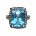 14K Topaz Diamond Ring
