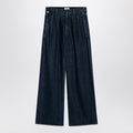 Dark Wide Jeans With Pleats