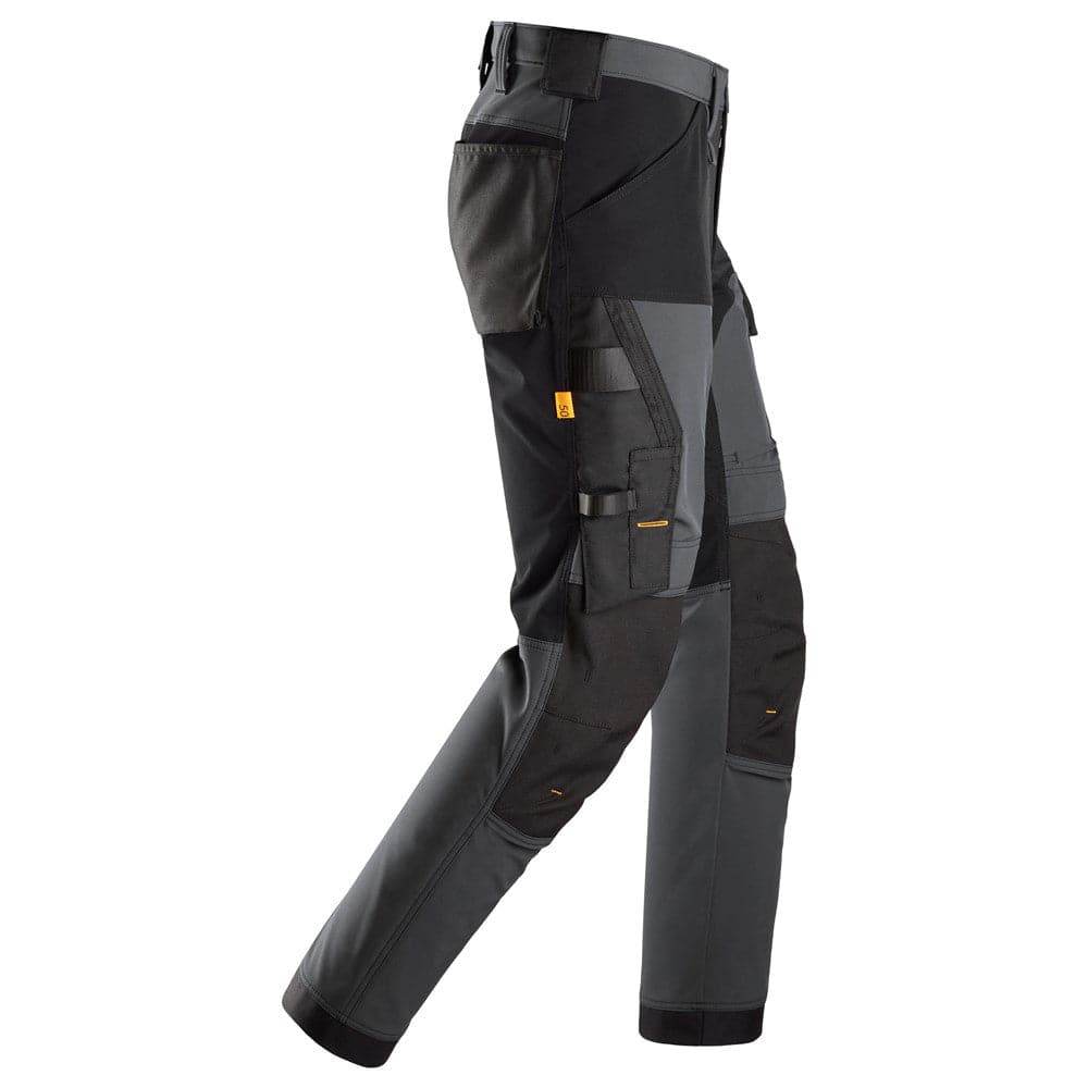 Snickers 6375 AllroundWork 4-way Stretch Trousers Steel Grey / Black / 48 (33" Waist, 32" Leg)