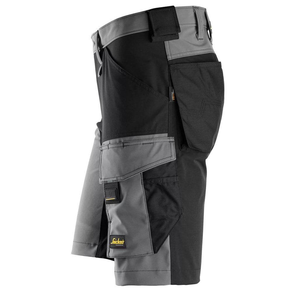 Snickers 6173 AllroundWork 4-Way Stretch Shorts Steel Grey / Black / 48 (33" Waist)