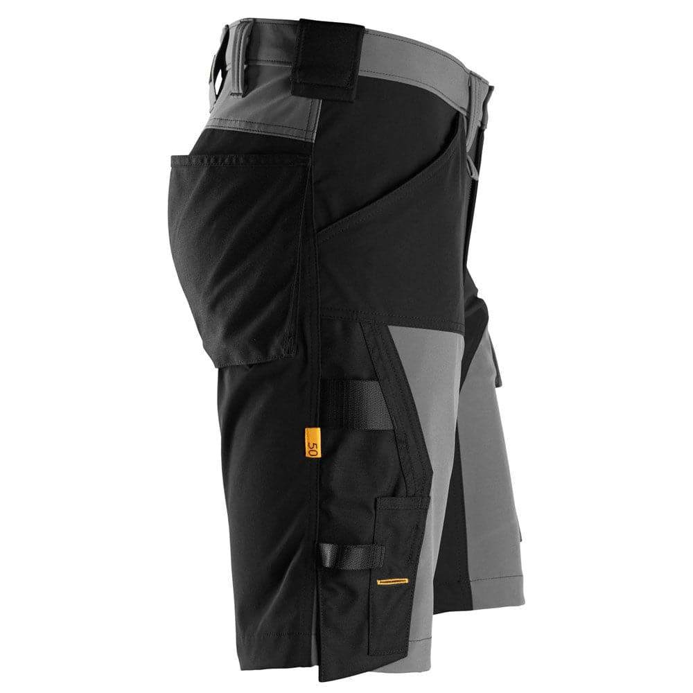 Snickers 6173 AllroundWork 4-Way Stretch Shorts Steel Grey / Black / 48 (33" Waist)
