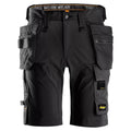 Snickers 6175 AllroundWork 4-Way Stretch Holster Pocket Short Black 36" Waist, Snickers Size 52