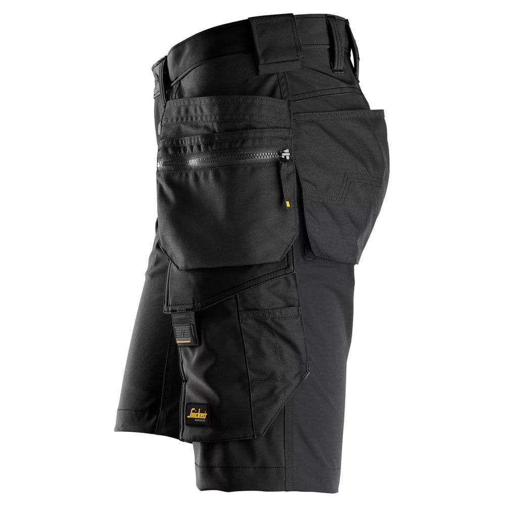 Snickers 6175 AllroundWork 4-Way Stretch Holster Pocket Short Black 36" Waist, Snickers Size 52