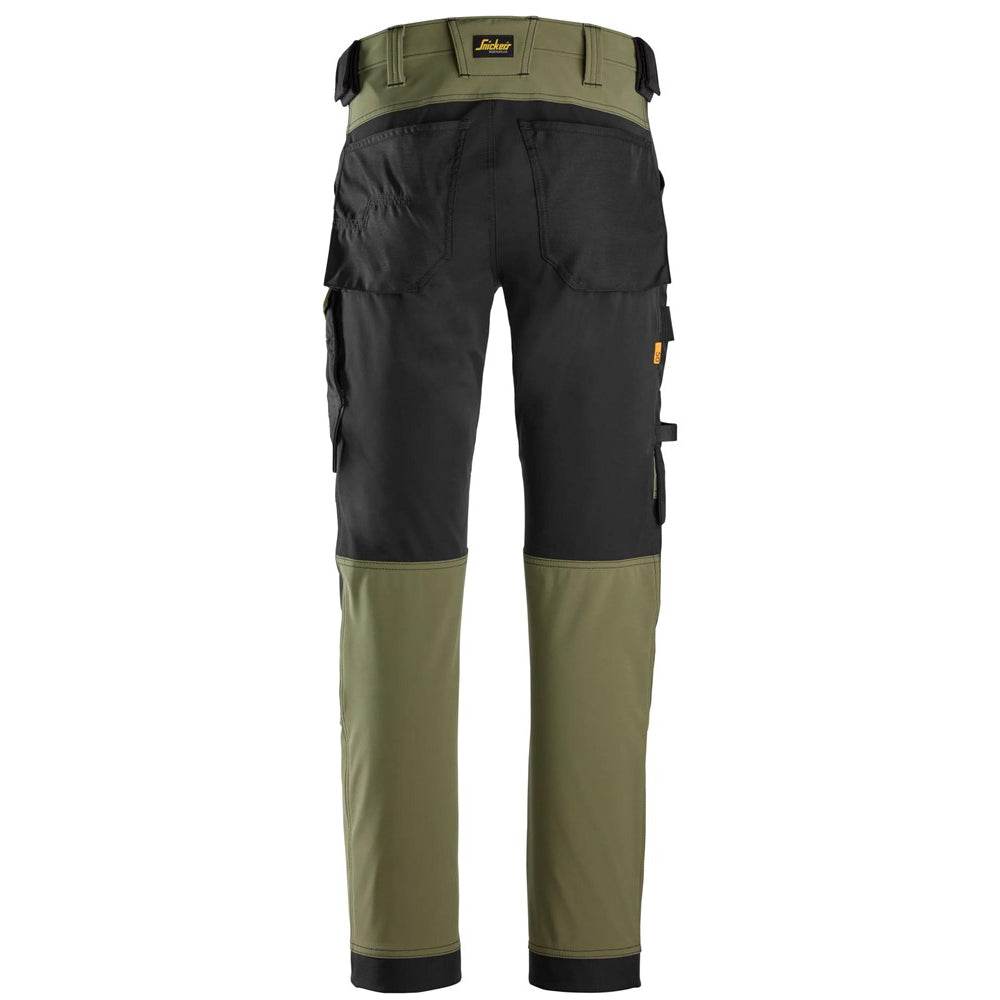Snickers 6375 AllroundWork 4-way Stretch Trousers Khaki Green