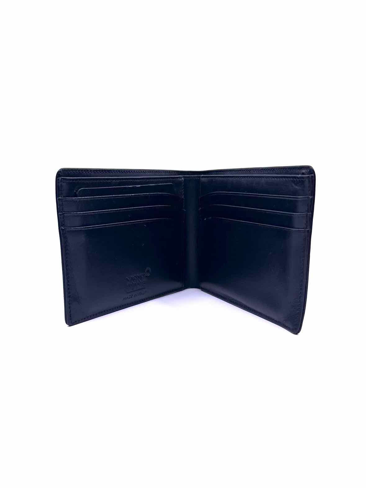 MONT BLANC Black Leather Solid Wallet