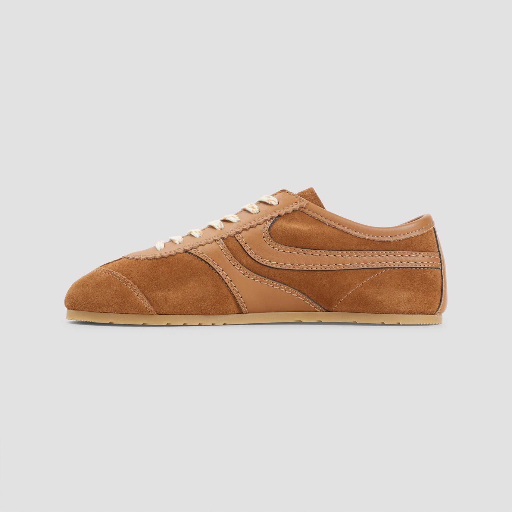 Brown Calf Leather Sneakers