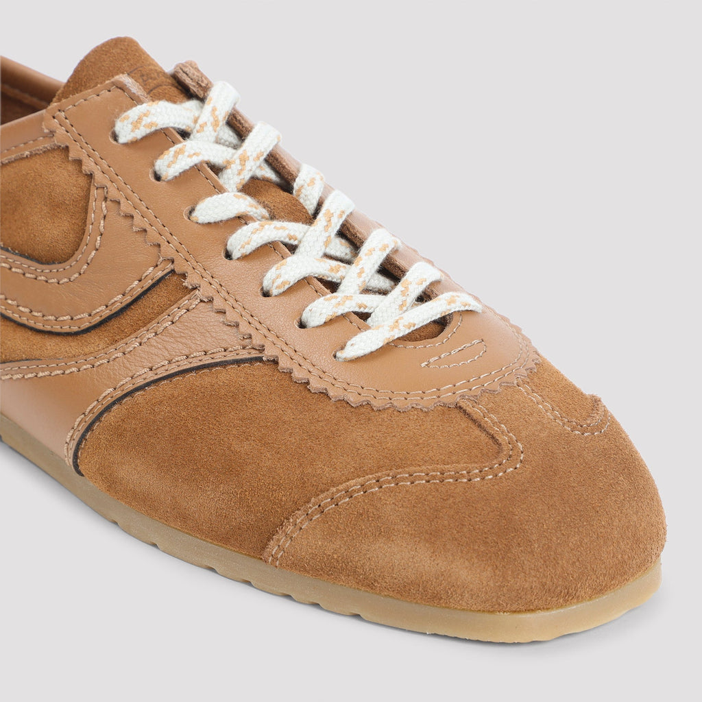 Brown Calf Leather Sneakers