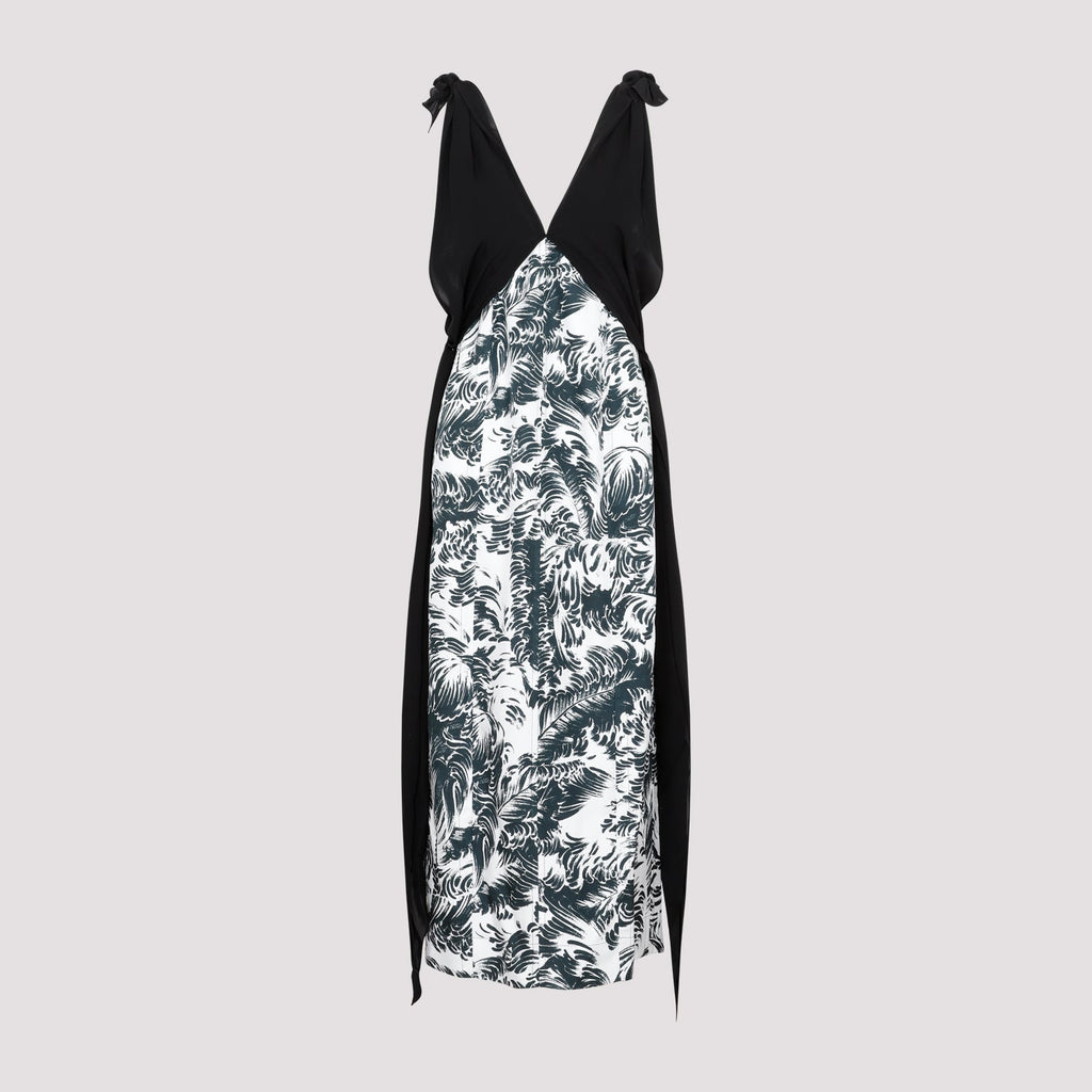 Printed Silk Long Dress