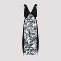 Printed Silk Long Dress