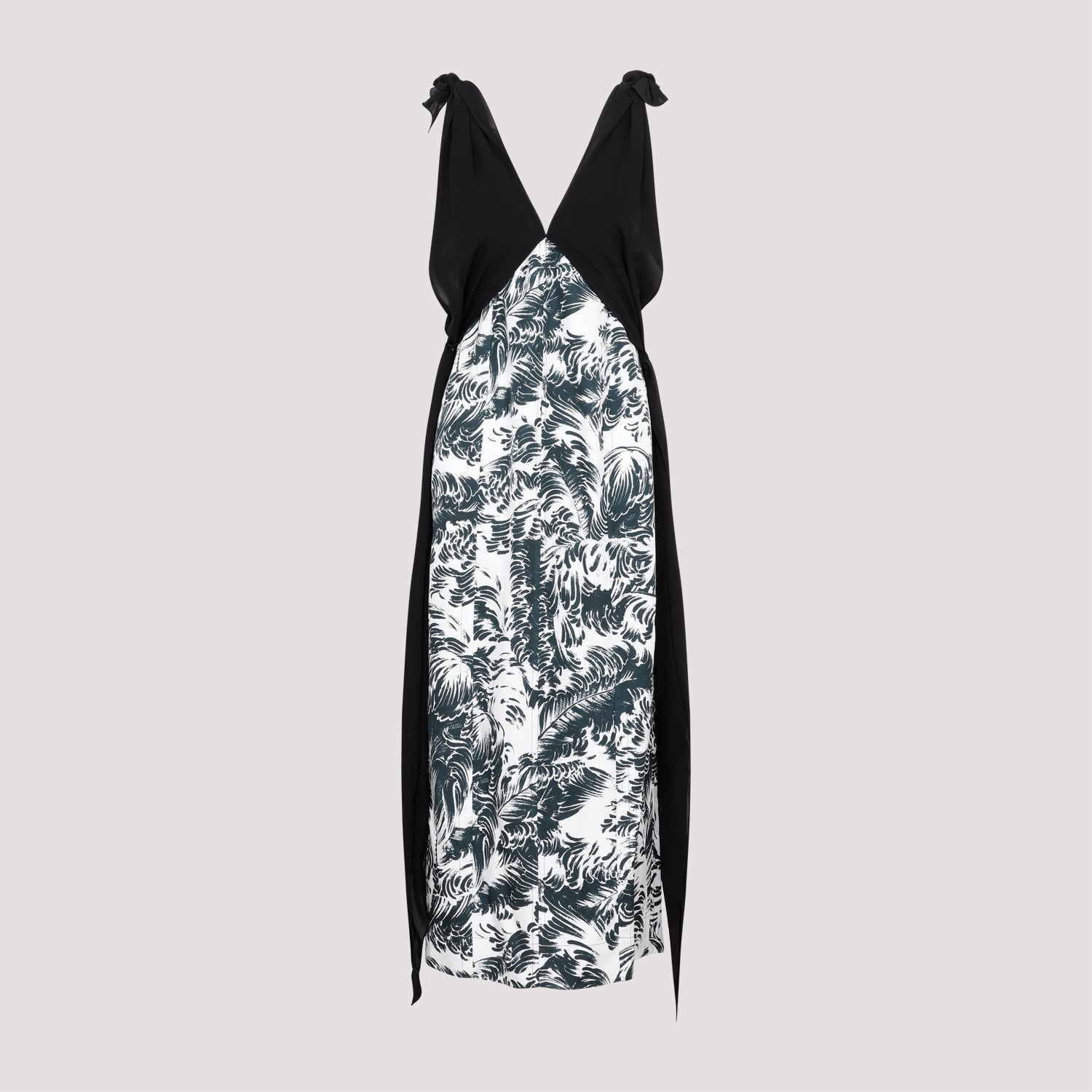Printed Silk Long Dress
