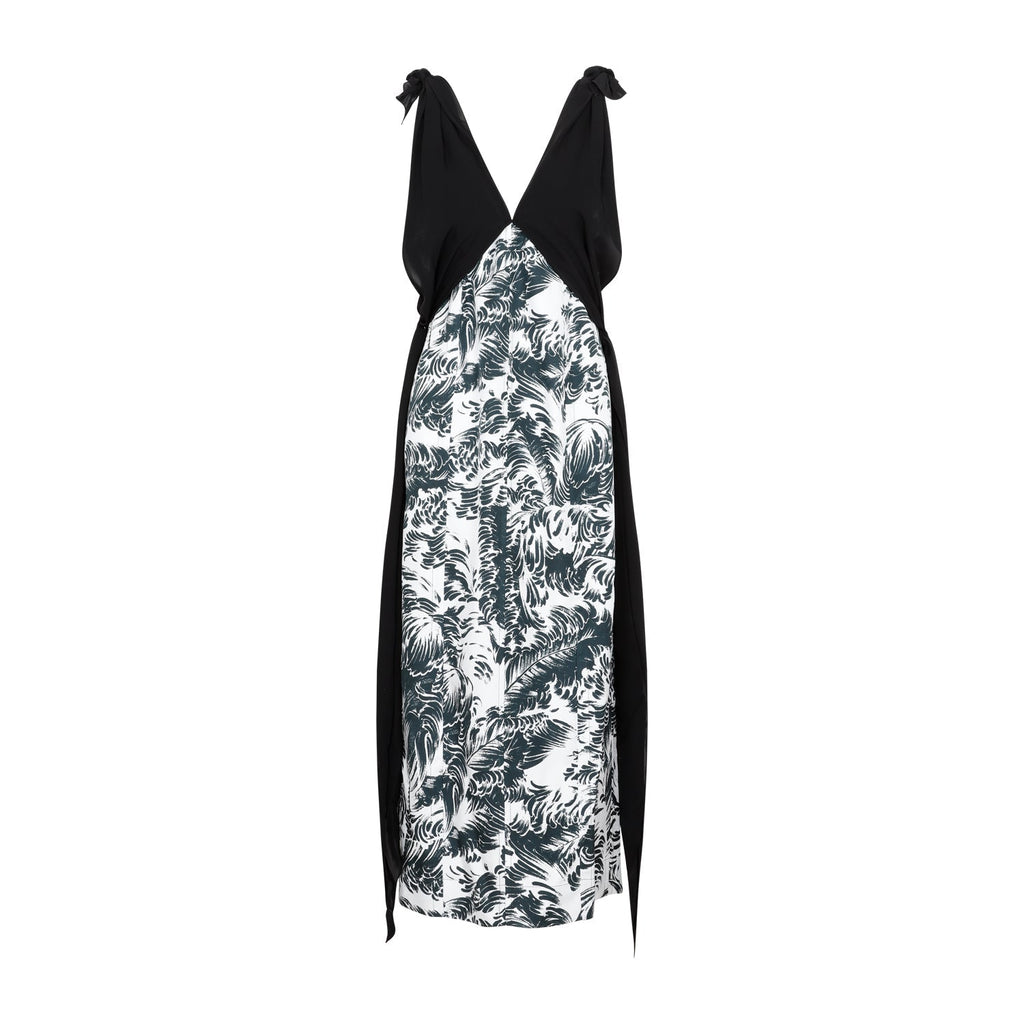 Printed Silk Long Dress