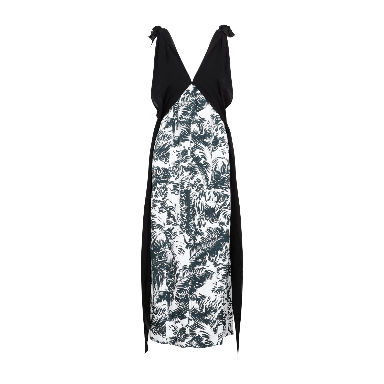 Printed Silk Long Dress
