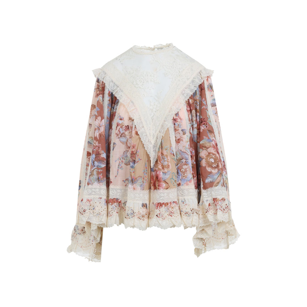 Awaken Lace Trim Blouse