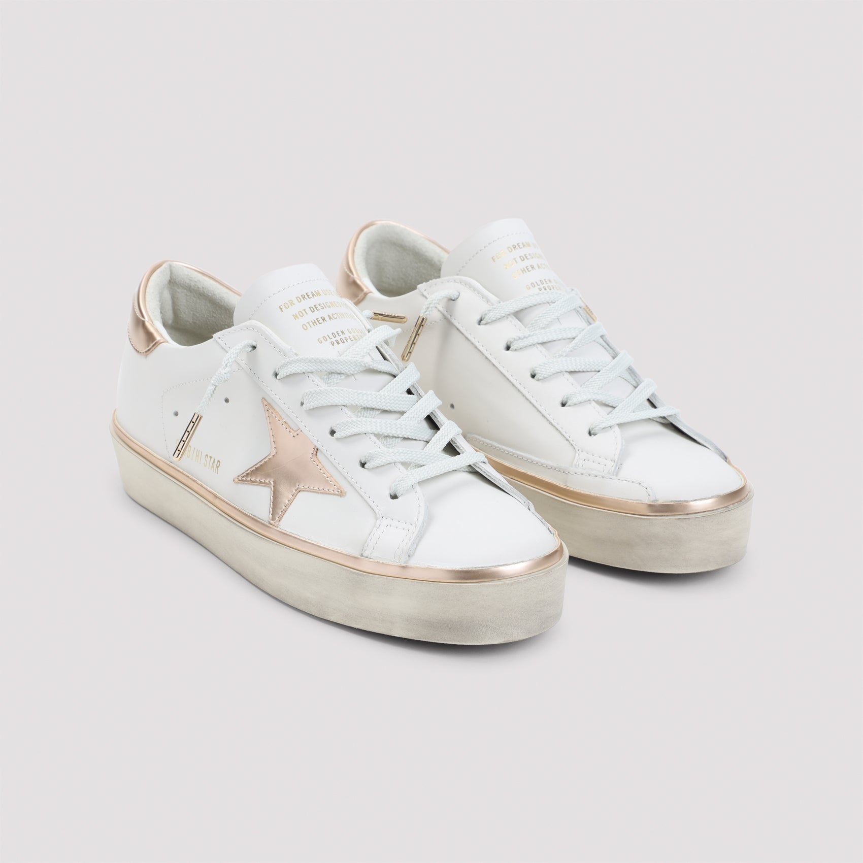 White Cow Leather Hi Star Sneakers