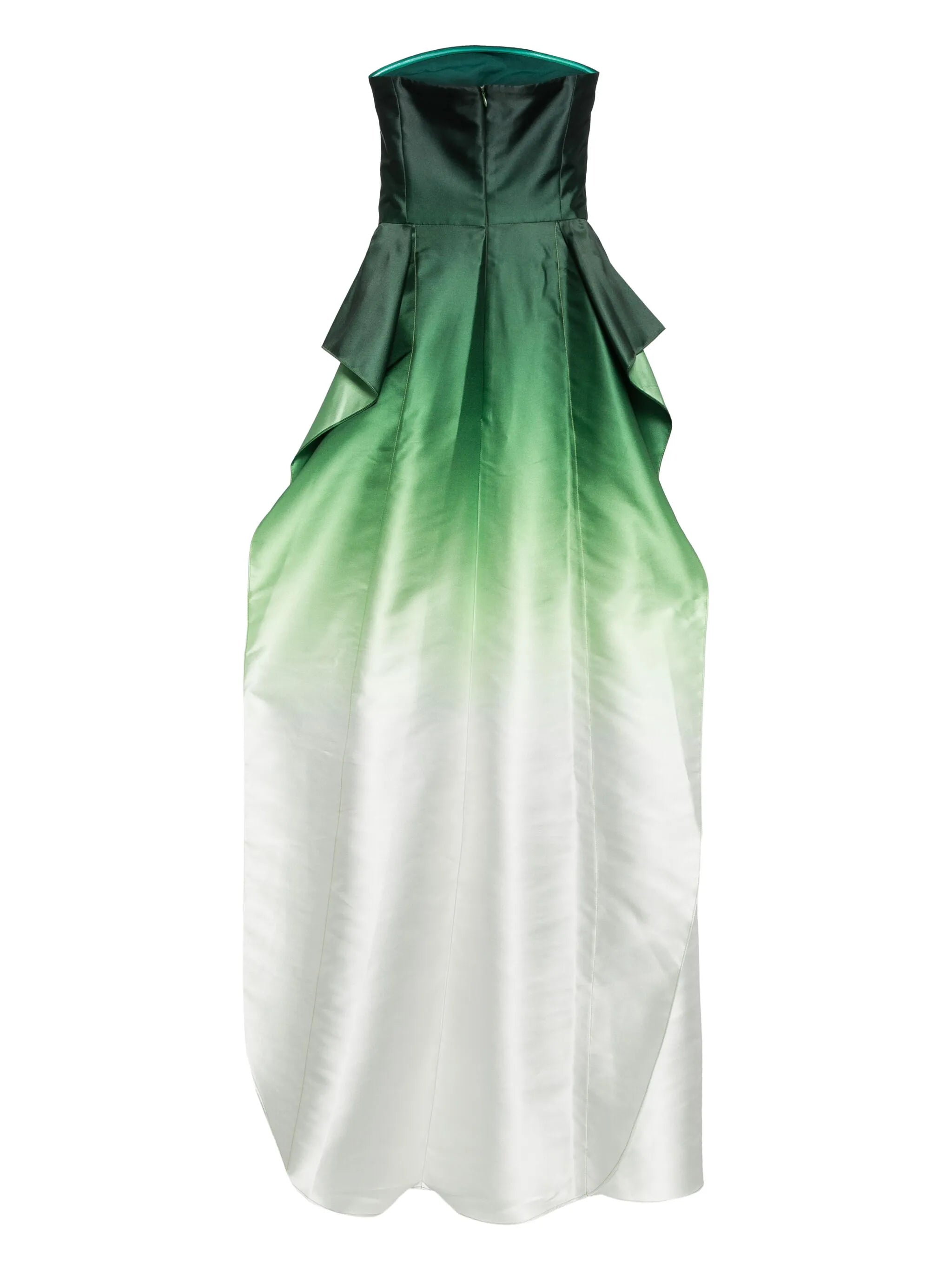 MIKADO STRAPLESS DRESS WITH BEADING ON THE SIDES