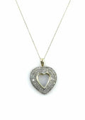 Diamond Heart Pendant 10k Necklace