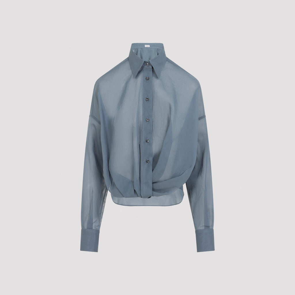 Blue Cotton Blouse