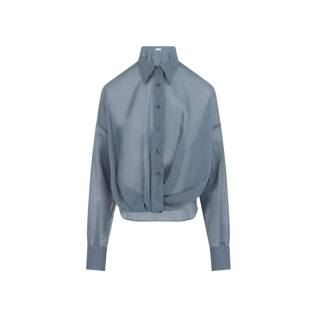 Blue Cotton Blouse