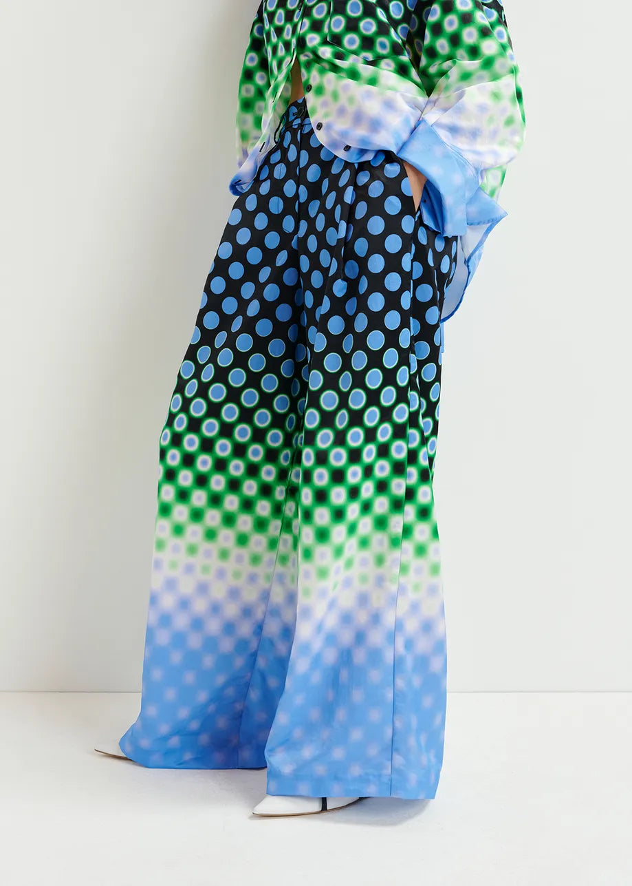 Essentiel Antwerp Hacie1 Wide-leg Satin Trousers
