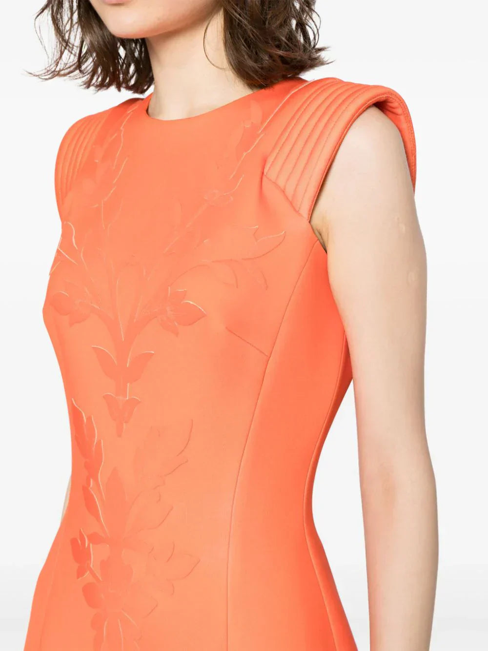 NEOPRENE DRESS WITH MATCHING EMBROIDERY