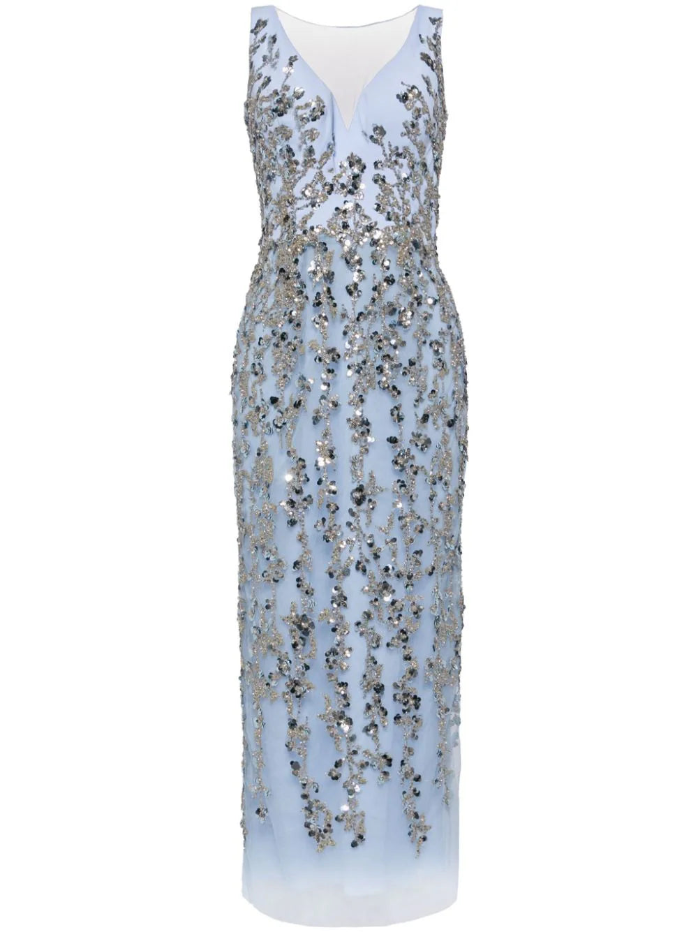 TULLE STRAIGHT FIT DRESS WITH SEQUIN BEADING