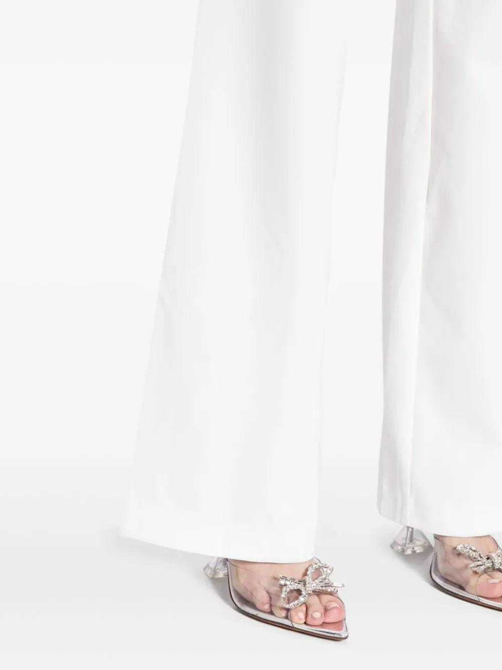 Crepe straight fit, classic pants