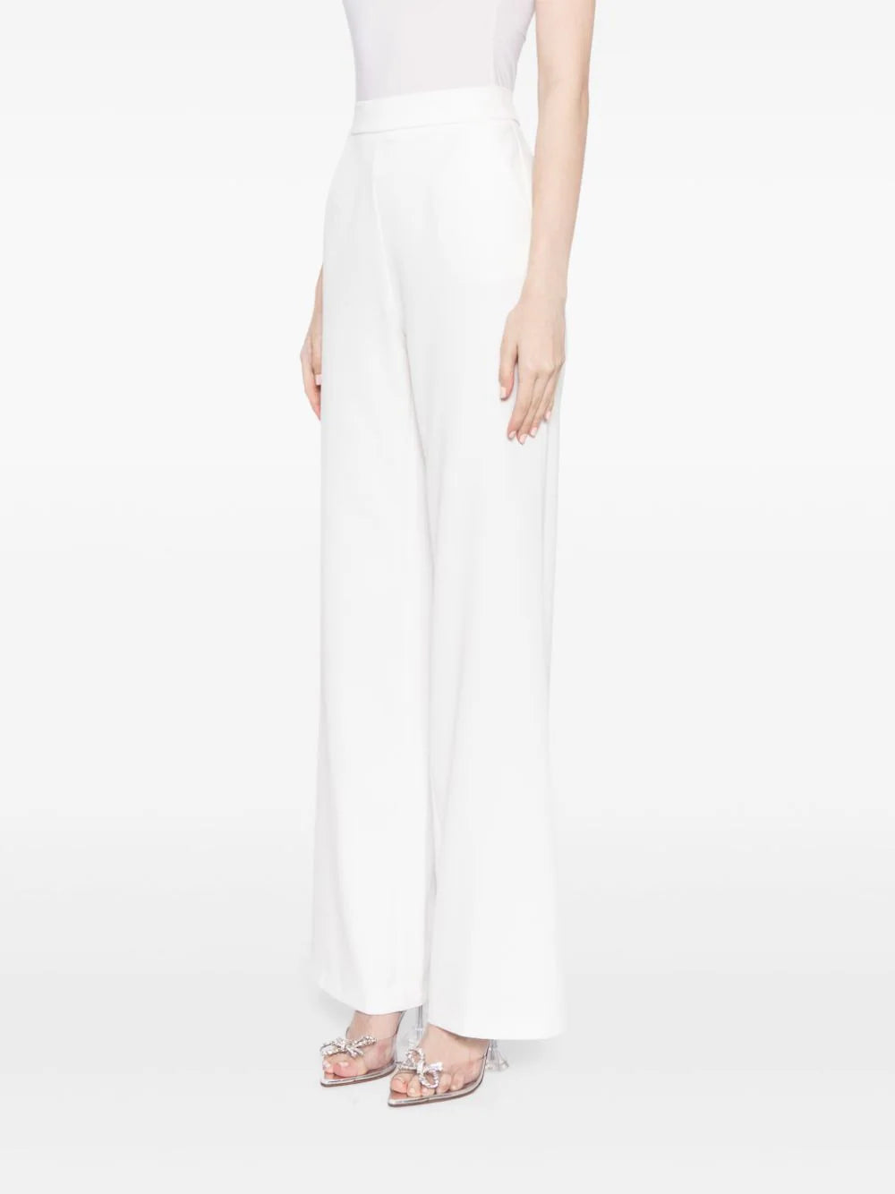 Crepe straight fit, classic pants