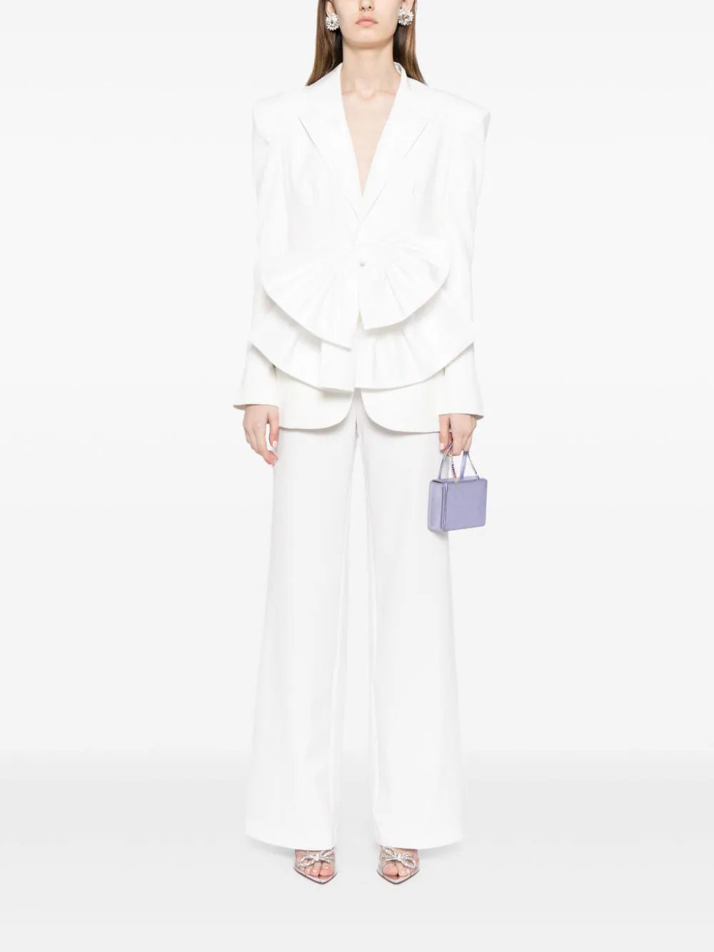 Crepe straight fit, classic pants