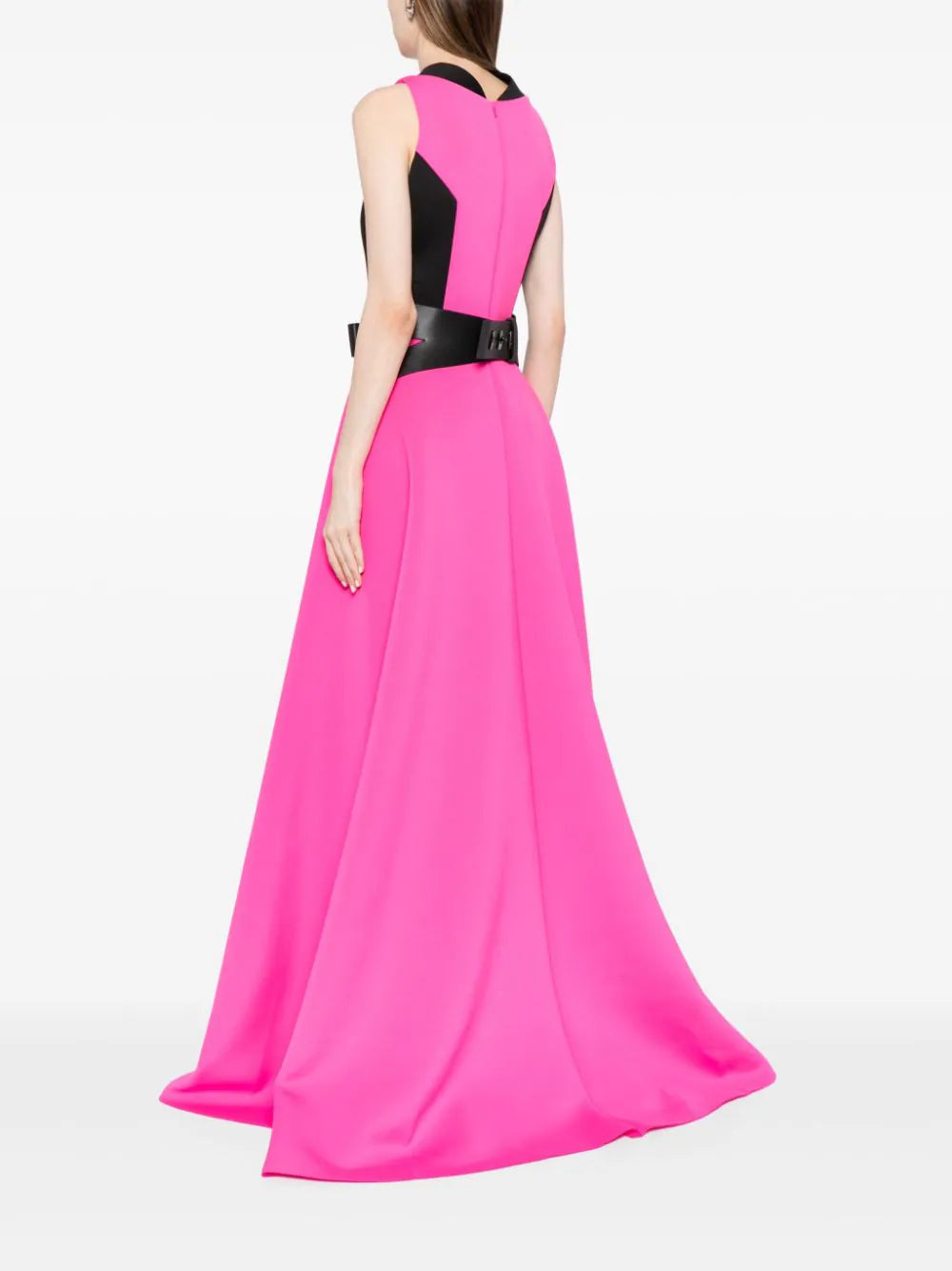 NEOPRENE DRESS WITH CONTRASTING CUTS