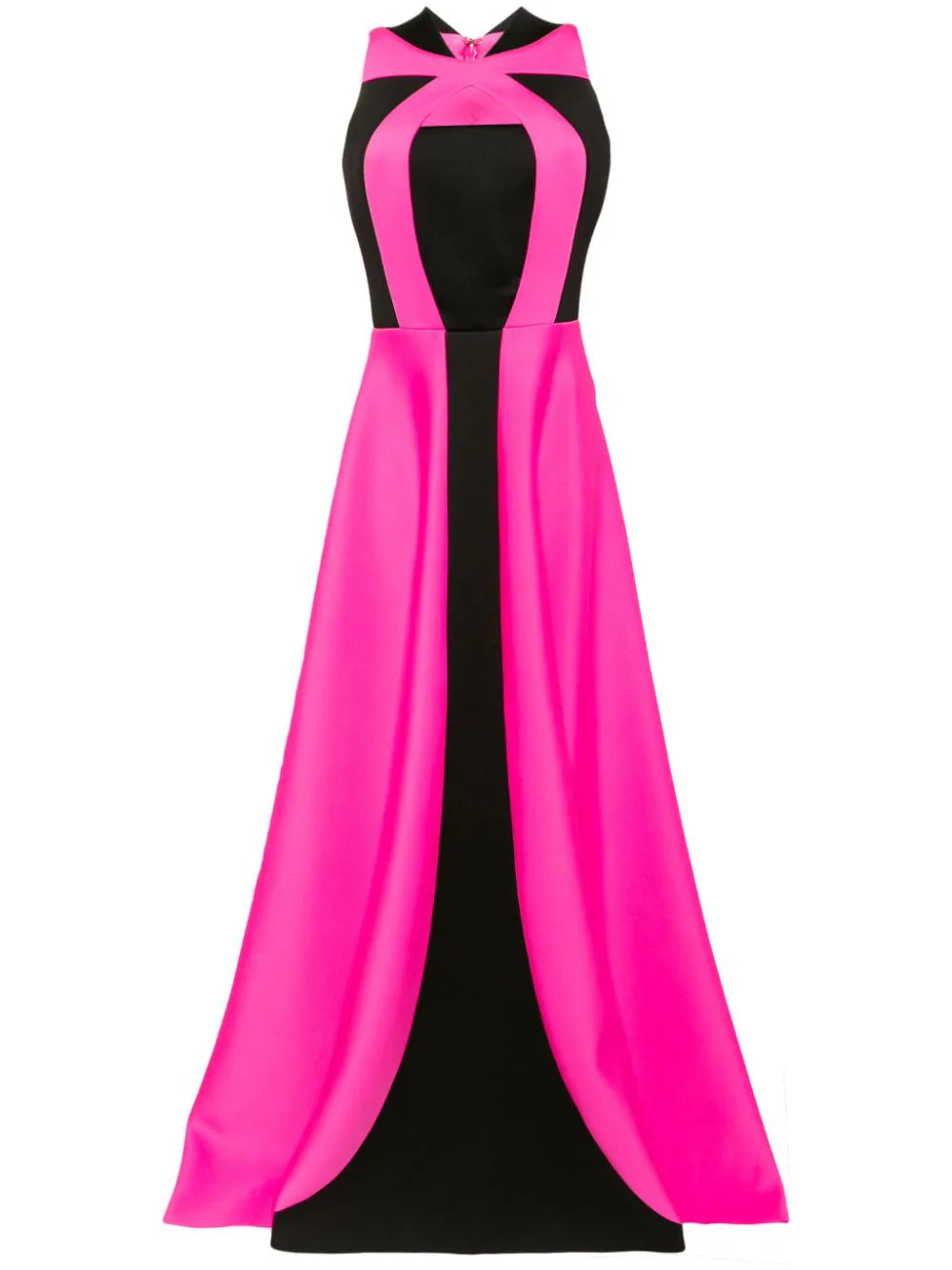 NEOPRENE DRESS WITH CONTRASTING CUTS
