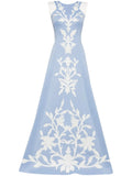 NEOPRENE DRESS WITH MATCHING EMBROIDERY
