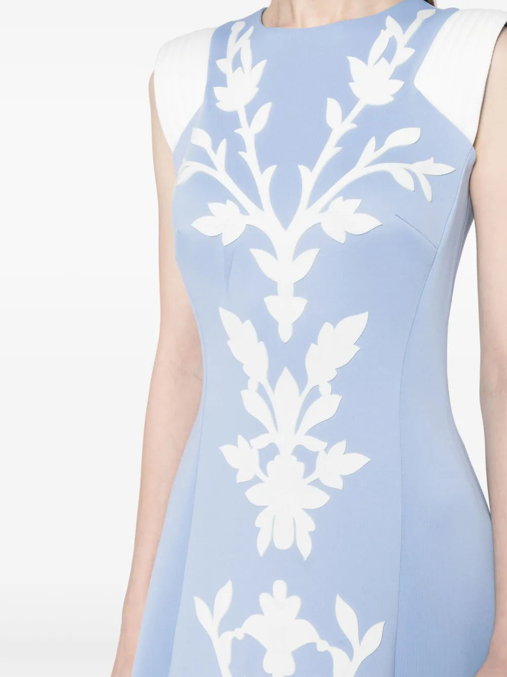 NEOPRENE DRESS WITH MATCHING EMBROIDERY