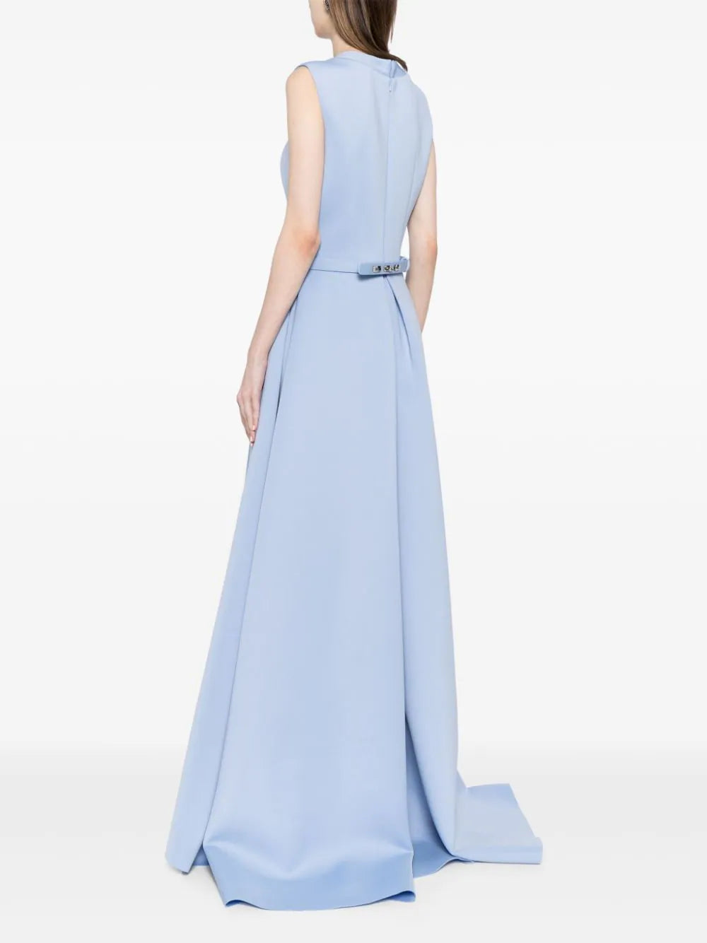 NEOPRENE DRESS WITH HIGH-LOW SKIRT