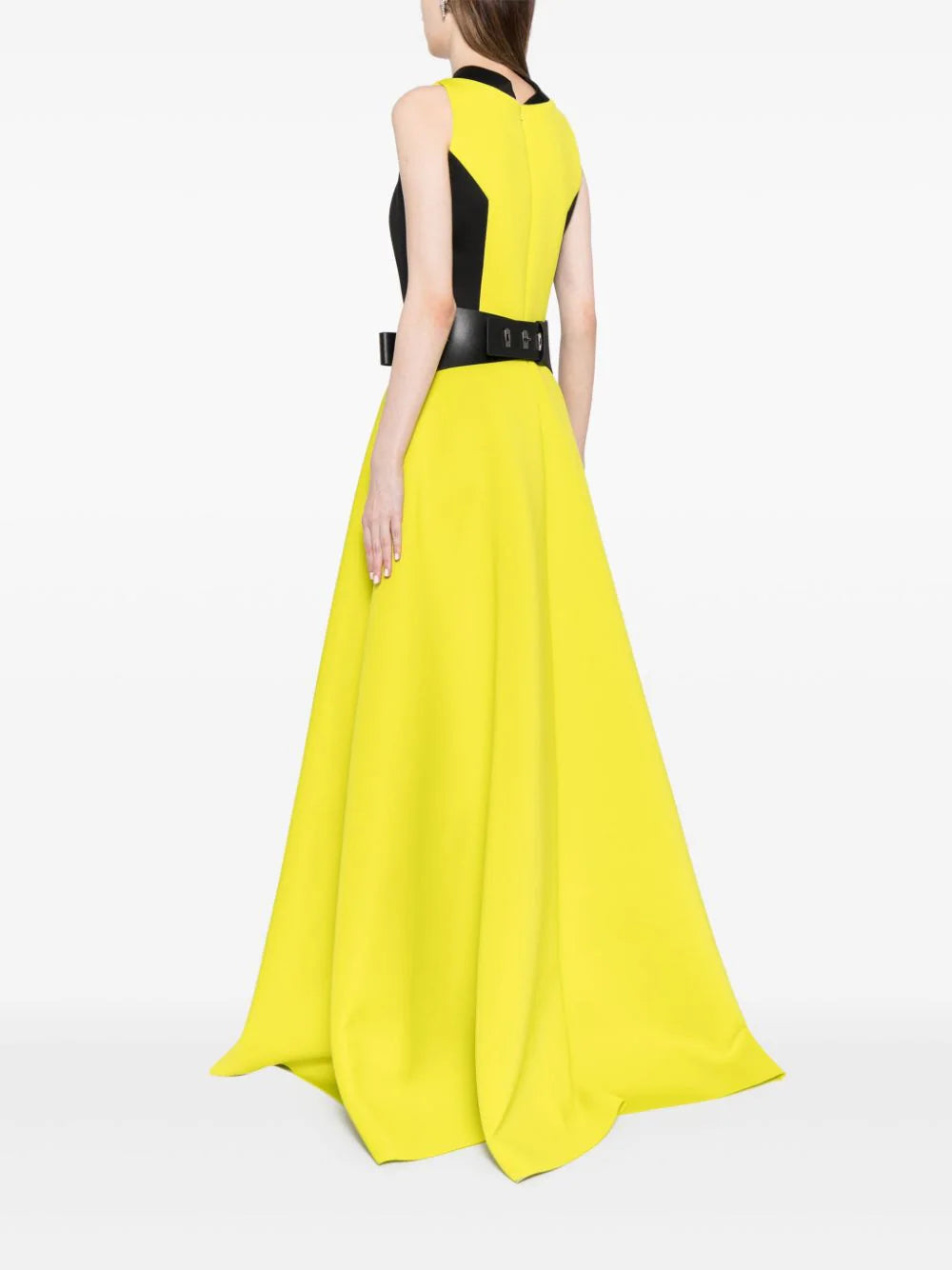 NEOPRENE DRESS WITH CONTRASTING CUTS