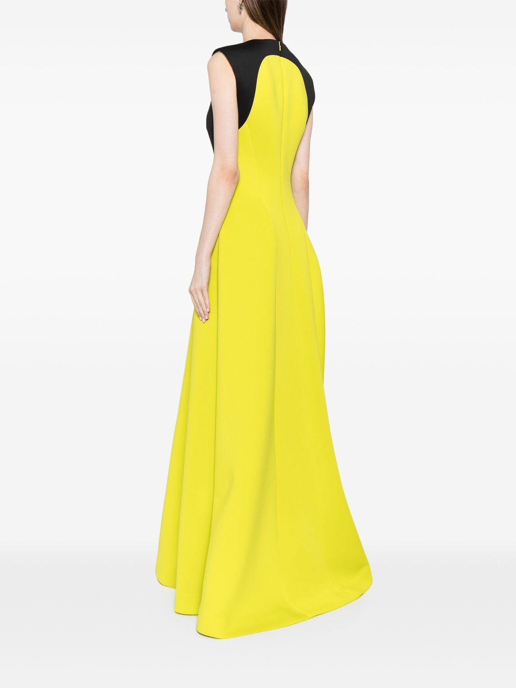 NEOPRENE DRESS WITH ABSTRACT CONTRAST CUTS