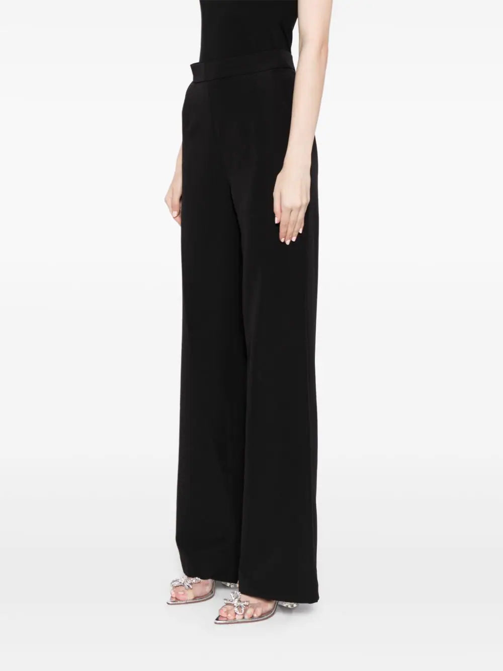 Crepe straight fit, classic pants