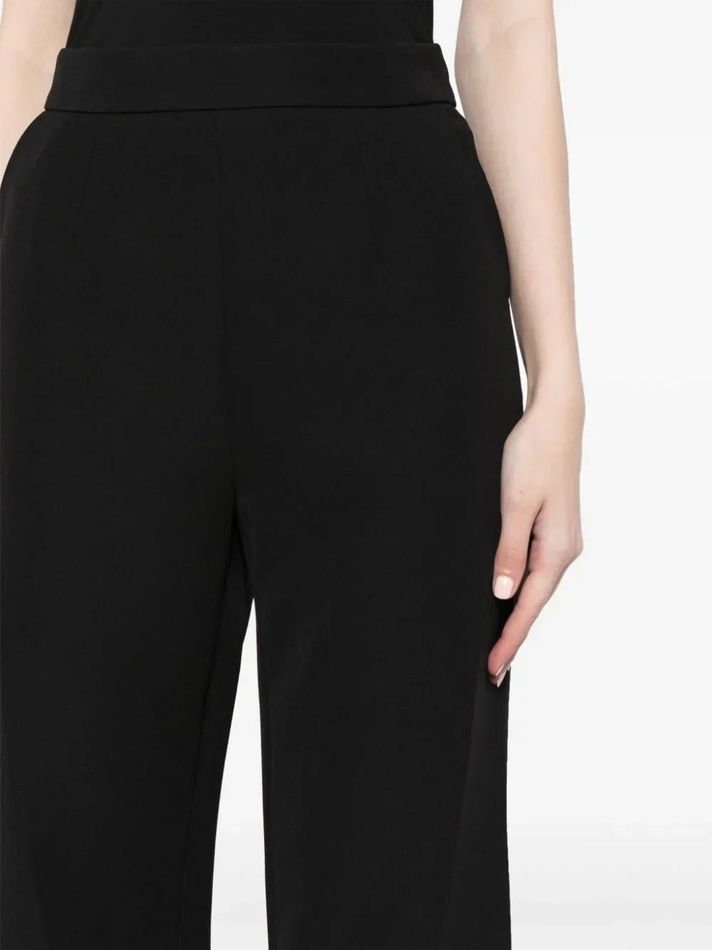 Crepe straight fit, classic pants